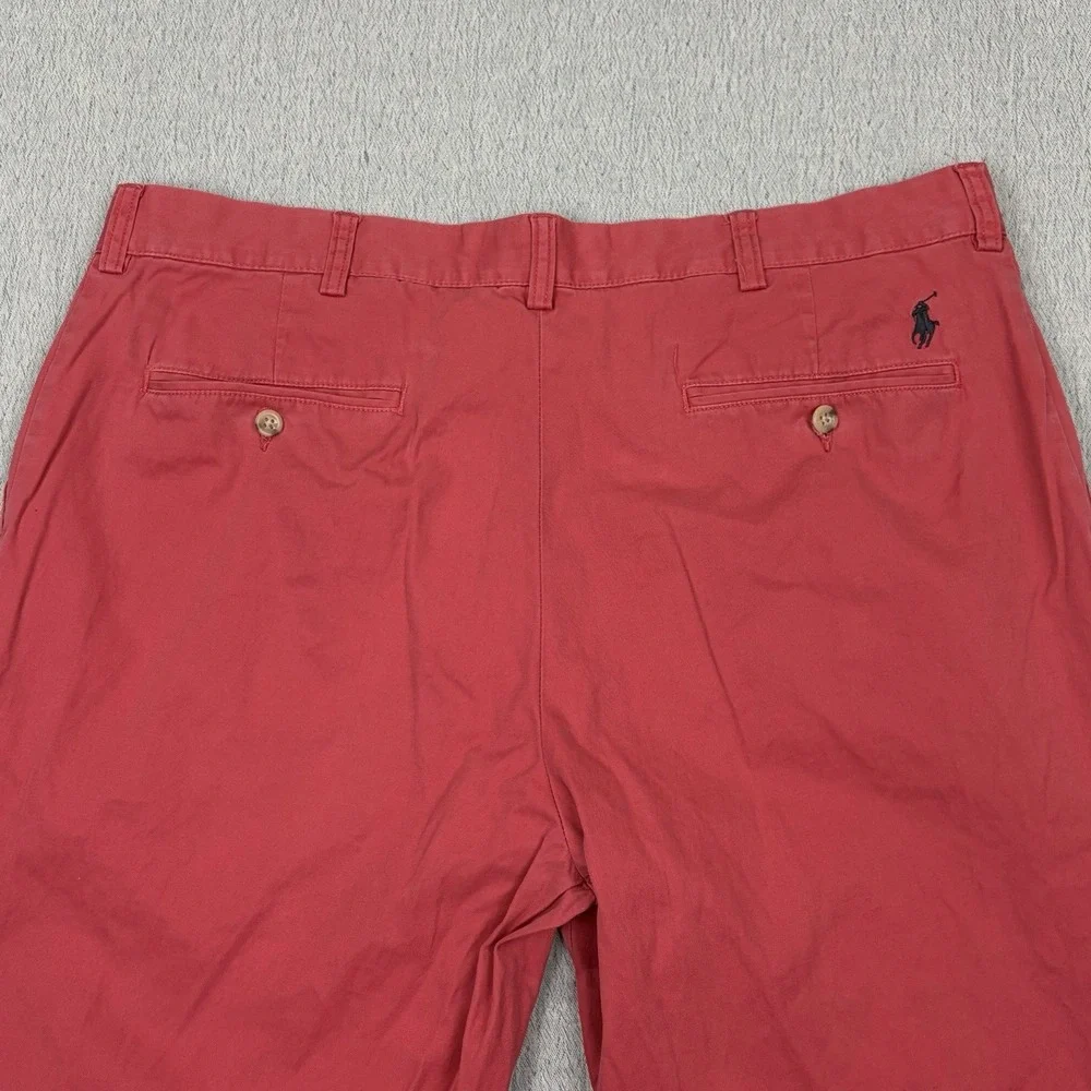 Vintage Polo Ralph Lauren Preston Pant 100% Cotton 36x30 RED‎